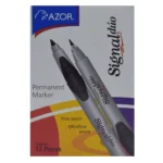 MARCADOR SIGNAL DUO 3300 NEGRO ATADO DE 12 PZAS.