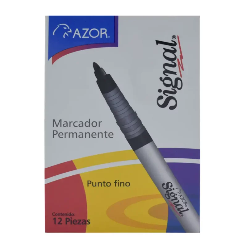 MARCADOR SIGNAL FINO 30003 AZUL. ATADO DE 12 PZAS.