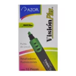 MARCATEXTOS VISION PLUS 2600 VERDE ATADO DE 12 PZAS.