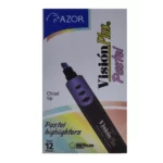 MARCATEXTOS VISION PLUS 2600 PASTEL MORADO ATADO DE 12 PZAS.
