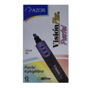MARCATEXTOS VISION PLUS 2600 PASTEL MORADO ATADO DE 12 PZAS.