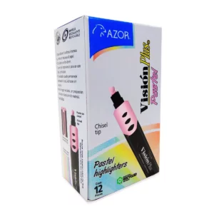 MARCATEXTOS VISION PLUS 2600 PASTEL ROSA ATADO DE 12 PZAS.