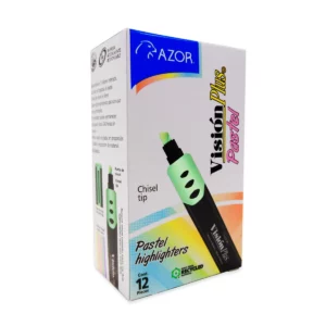 MARCATEXTOS VISION PLUS 2600 PASTEL VERDE ATADO DE 12 PZAS.