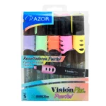 MARCATEXTOS VISION PLUS C/5 PASTEL 2625P ATADO DE 2 PZAS.