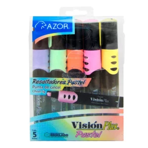 MARCATEXTOS VISION PLUS C/5 PASTEL 2625P ATADO DE 2 PZAS.