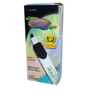 MARCADOR AQUARELO GRIP 2206 AZUL TURQUES ATADO DE 6 PZAS.