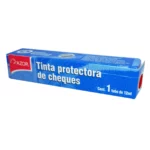TINTA PROTECTORA CHEQUES 12ML AZUL ATADO DE 2 PZAS.