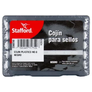 COJIN PLASTICO STAFFORD NO. 0 NEGRO ATADO DE 4 PZAS.