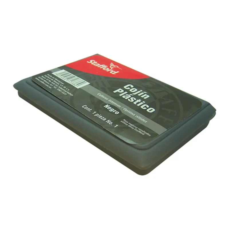 COJIN PLASTICO STAFFORD NO. 1 NEGRO ATADO DE 4 PZAS.