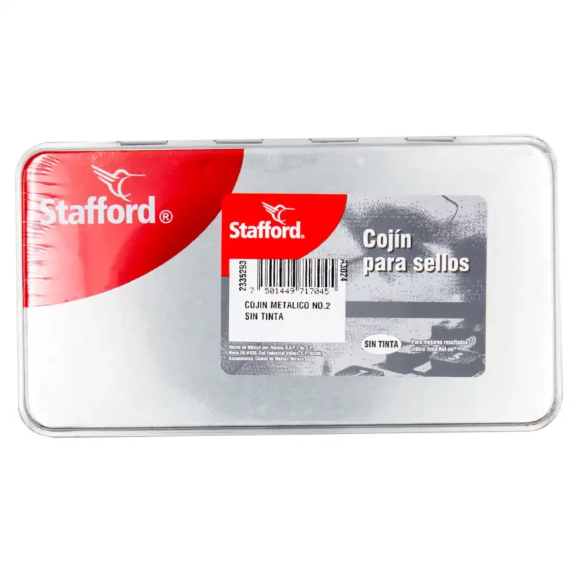 COJIN METALICO STAFFORD NO. 2 NATURAL ATADO DE 4 PZAS.