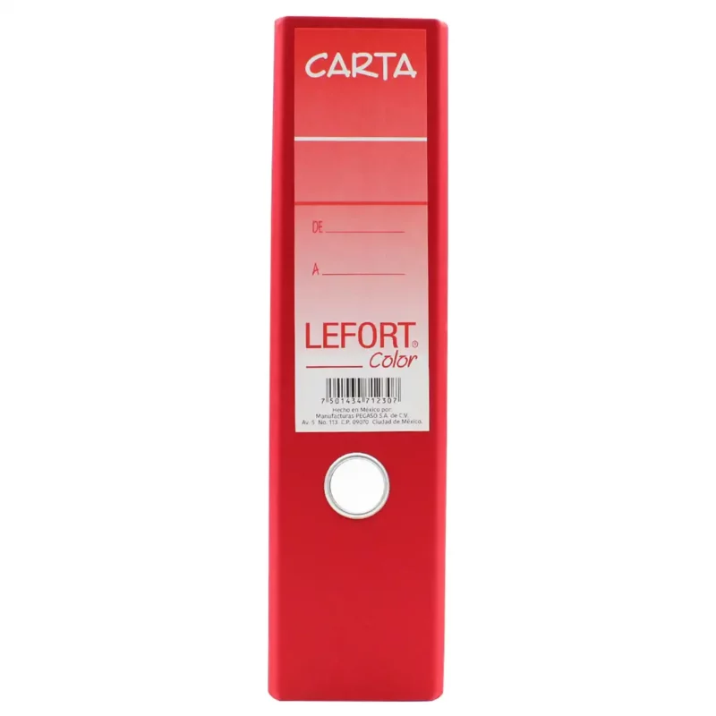 CARPETA REGISTRADORA CARTA 1230 ROJO ATADO DE 2 PZAS. - Imagen 3