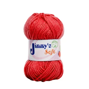 ESTAMBRE JIMMY´S SOFT LISO 50GRS ROJO ATADO DE 6 PZAS.