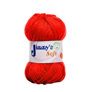 ESTAMBRE JIMMY´S SOFT LISO 50GRS ROJO SANGRE ATADO DE 6 PZAS.