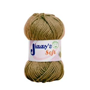 ESTAMBRE JIMMY´S SOFT LISO 50GRS CAFE CLARO ATADO DE 6 PZAS.