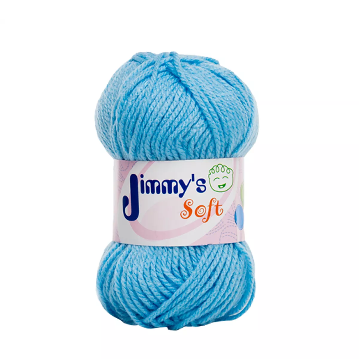 ESTAMBRE JIMMY´S SOFT LISO 50GRS AZUL ATADO DE 6 PZAS.