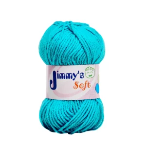 ESTAMBRE JIMMY´S SOFT LISO 50GRS TURQUESA ATADO DE 6 PZAS.
