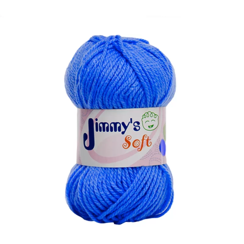 ESTAMBRE JIMMY´S SOFT LISO 50GRS AZUL REY. ATADO DE 6 PZAS.
