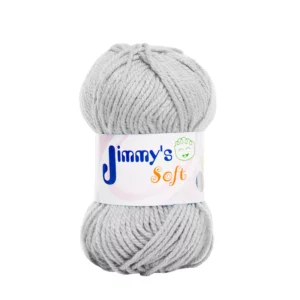 ESTAMBRE JIMMY´S SOFT LISO 50GRS GRIS CLARO ATADO DE 6 PZAS.