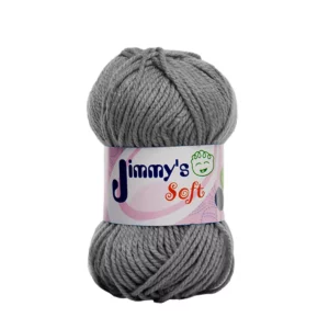 ESTAMBRE JIMMY´S SOFT LISO 50GRS GRIS ATADO DE 6 PZAS.
