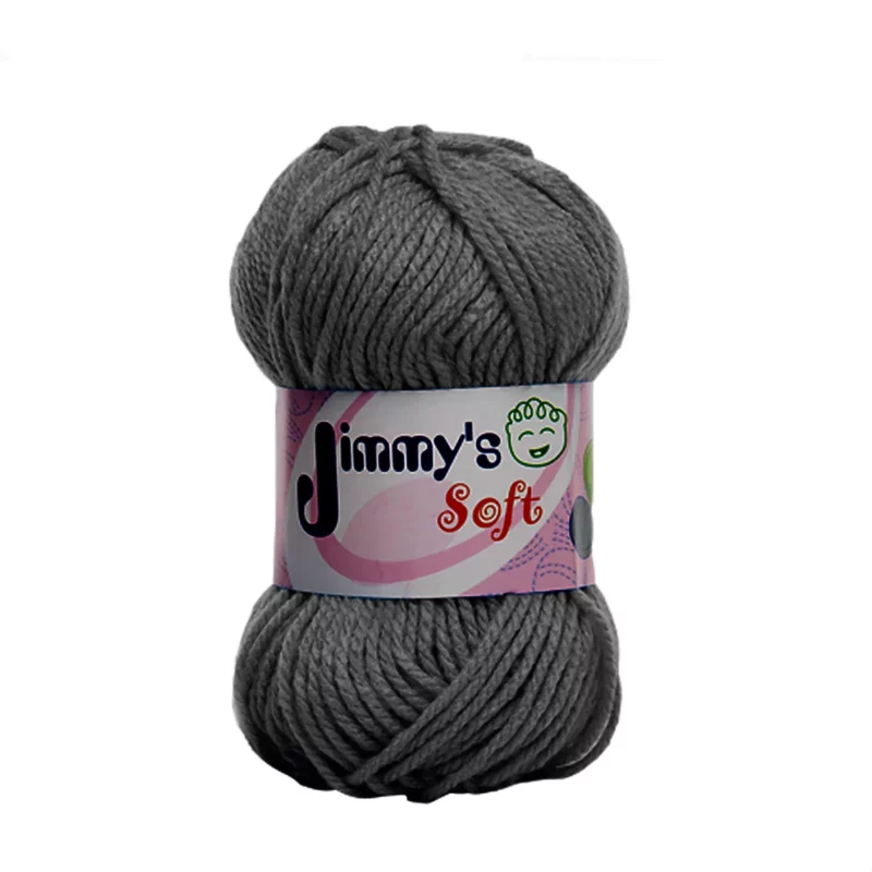 ESTAMBRE JIMMY´S SOFT LISO 50GRS GRIS OBSCURO ATADO DE 6 PZAS.