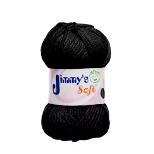 ESTAMBRE JIMMY´S SOFT LISO 50GRS NEGRO ATADO DE 6 PZAS.