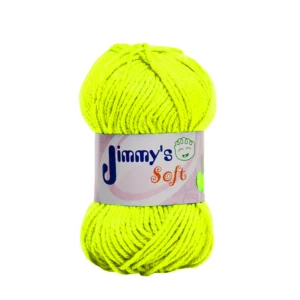ESTAMBRE JIMMY´S SOFT LISO 50GRS AMARILLO NEON ATADO DE 6 PZAS.
