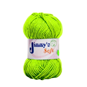 ESTAMBRE JIMMY´S SOFT LISO 50GRS VERDE NEON ATADO DE 6 PZAS.
