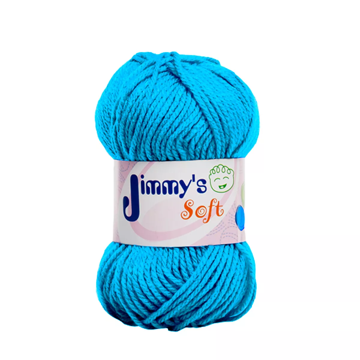 ESTAMBRE JIMMY´S SOFT LISO 50GRS TURQUESA NEON ATADO DE 6 PZAS.