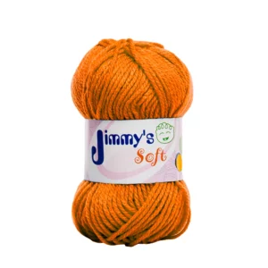 ESTAMBRE JIMMY´S SOFT LISO 50GRS NARANJA NEON ATADO DE 6 PZAS.