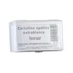 TARJETA VISITA OPALINA EXTRA BLANCA C/100 NO. 5 9X5CMS ATADO DE 2 PZAS.