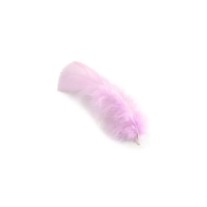 PLUMA DE PAVO 10GRS ROSA PALIDO ATADO DE 2 PZAS.