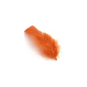 PLUMA DE PAVO 10GRS NARANJA ATADO DE 2 PZAS.