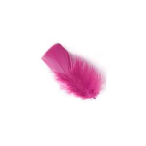 PLUMA DE PAVO 10GRS ROSA MEXICANO ATADO DE 2 PZAS.