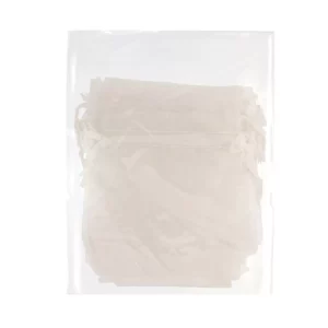 BOLSA DE ORGANZA 7.5X10CM C/12 BLANCA