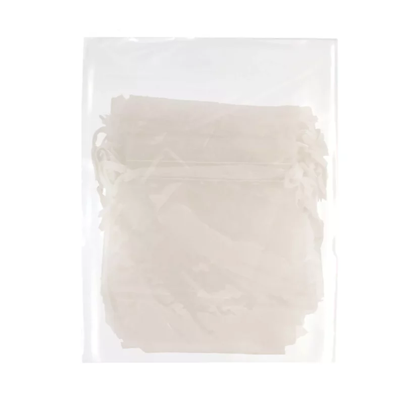 BOLSA DE ORGANZA 7.5X10CM C/12 BLANCA