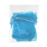 BOLSA DE ORGANZA 7.5X10CM C/12 TURQUESA