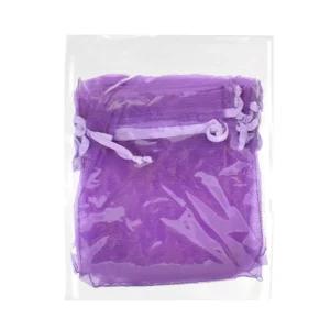 BOLSA DE ORGANZA 7.5X10CM C/12 MORADO