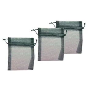 BOLSA DE ORGANZA 7.5X10CM C/12 NEGRA