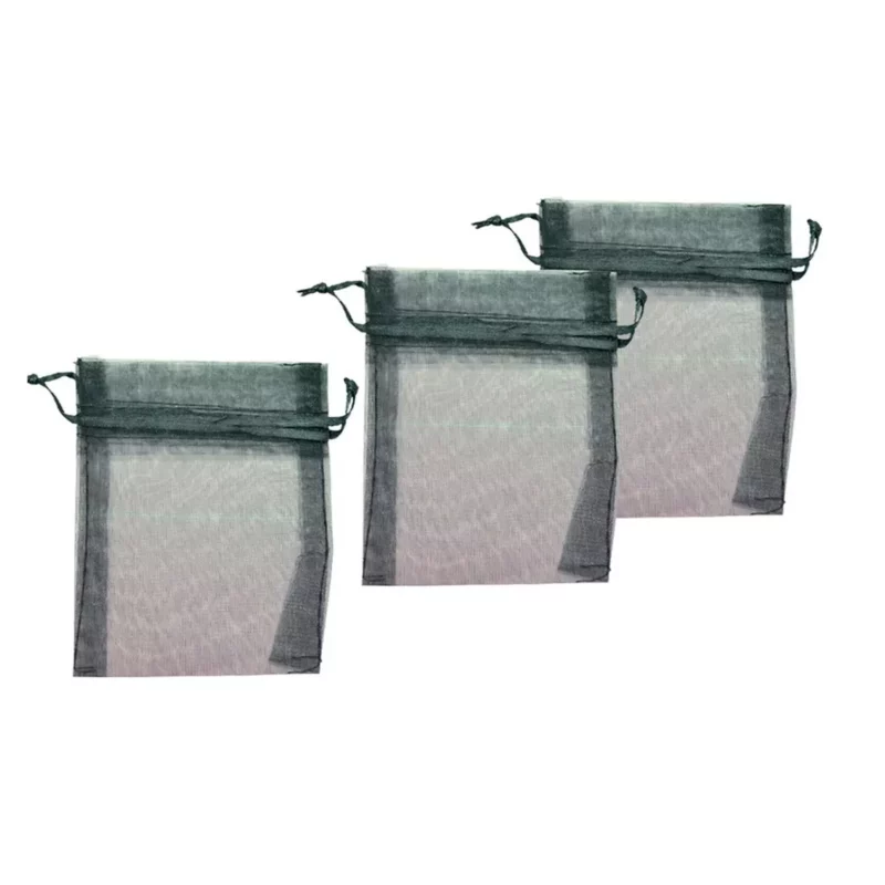 BOLSA DE ORGANZA 7.5X10CM C/12 NEGRA