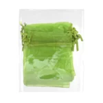 BOLSA DE ORGANZA 7.5X10CM C/12 VDE LIMON