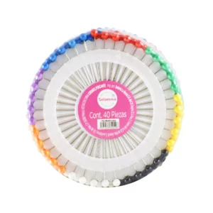 ALFILER CIRCULO CON CABEZA DE PLASTICO IMP. ATADO DE 12 PZAS.