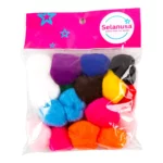 POM PON NO. 38 C/20 MULTICOLOR ATADO DE 2 PZAS.
