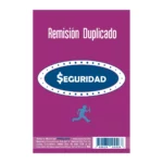 BLOCK REMISION SEGURIDAD 1/8 58HJS DUPLICADO R2 ATADO DE 10 PZAS.
