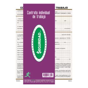 BLOCK CONTRATO INDIVIDUAL DE TRABAJO 25HJS 8601 ATADO DE 5 PZAS.