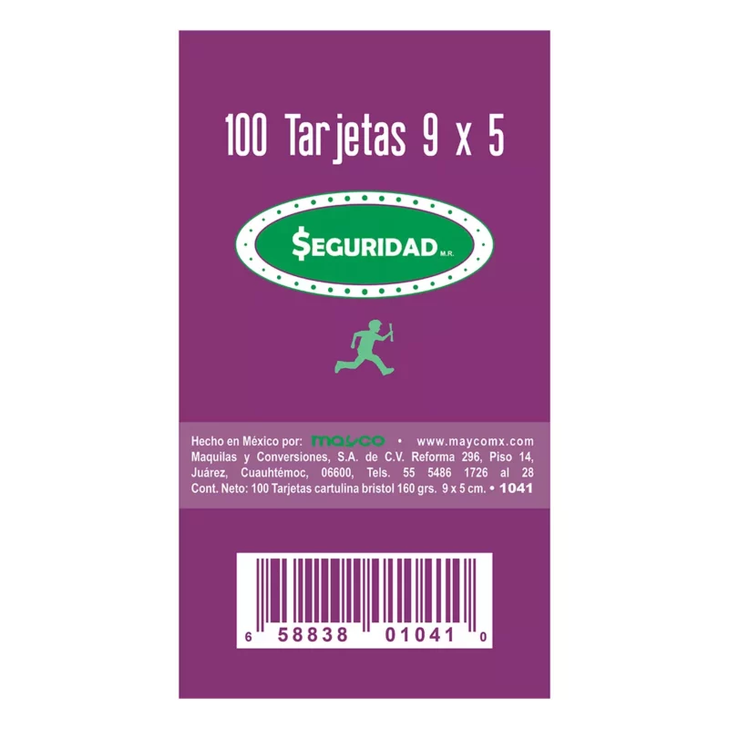 TARJETA DE PRESENTACION C/100 BLANCA 1041 ATADO DE 5 PZAS.