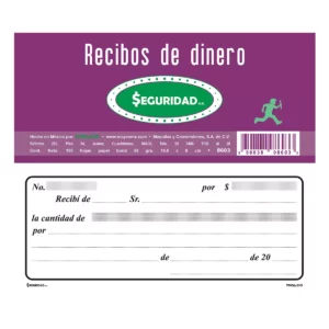 BLOCK RECIBO DE DINERO SIN TALON 80HJS C/5 D-8603