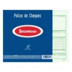 BLOCK POLIZA CHEQUE 1/2 OFICIO DUPLICADO 50HJS 1011 ATADO DE 3 PZAS.