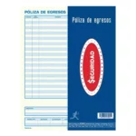 BLOCK POLIZA DE EGRESOS ORIGINAL 50HJS 1005 ATADO DE 3 PZAS.