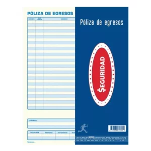 BLOCK POLIZA DE EGRESOS ORIGINAL 50HJS 1005 ATADO DE 3 PZAS.