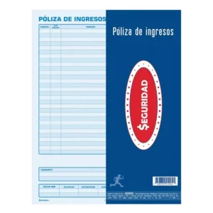 BLOCK POLIZA DE INGRESOS ORIGINAL 50HJS 1004 ATADO DE 3 PZAS.